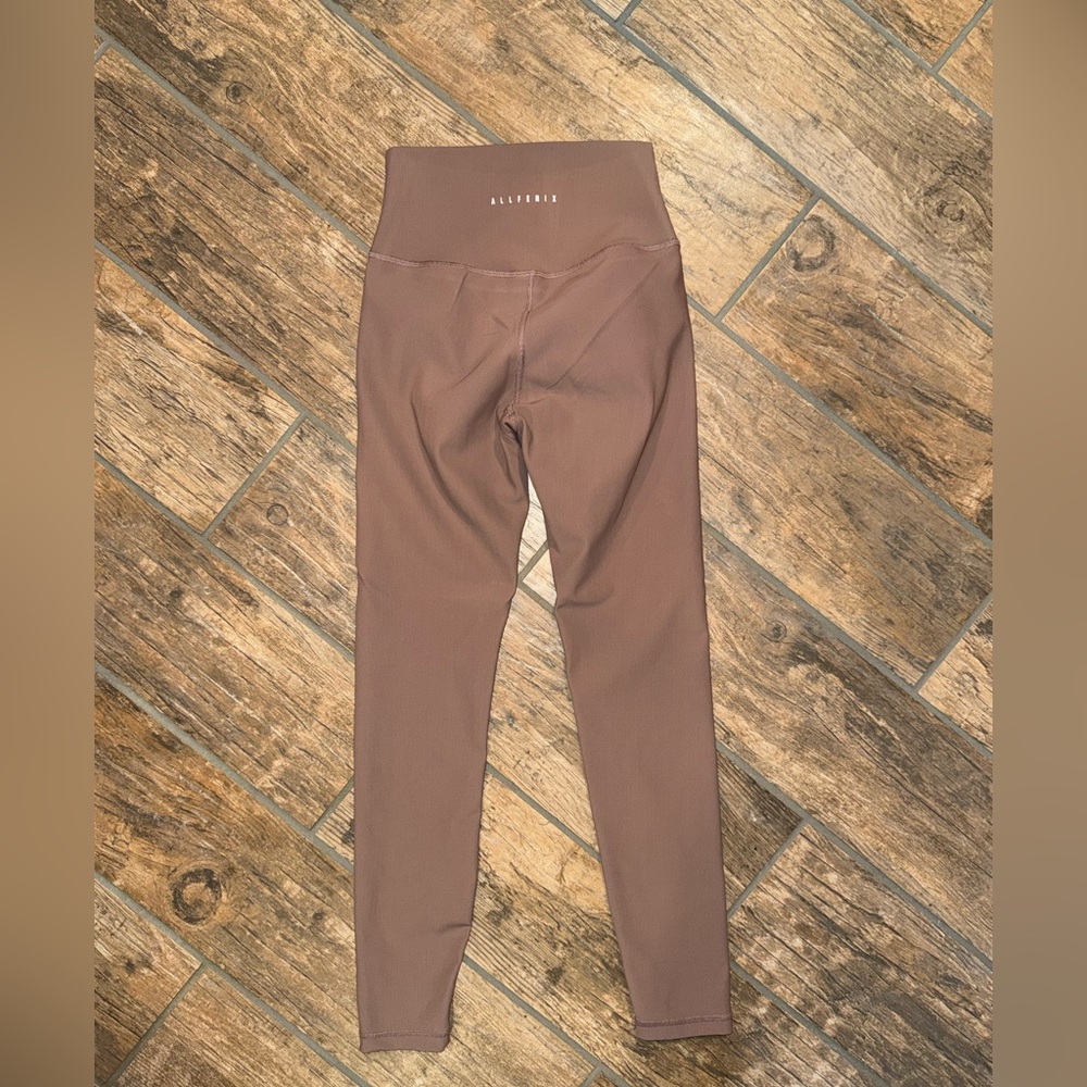 Allfenix Women's Brown Leggings ribbed